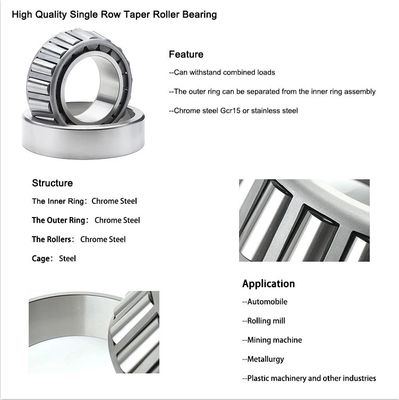 Single Row Tapered Roller Bearings Lunch Box Taper Oil Grease for Auto Motorcycle Spare